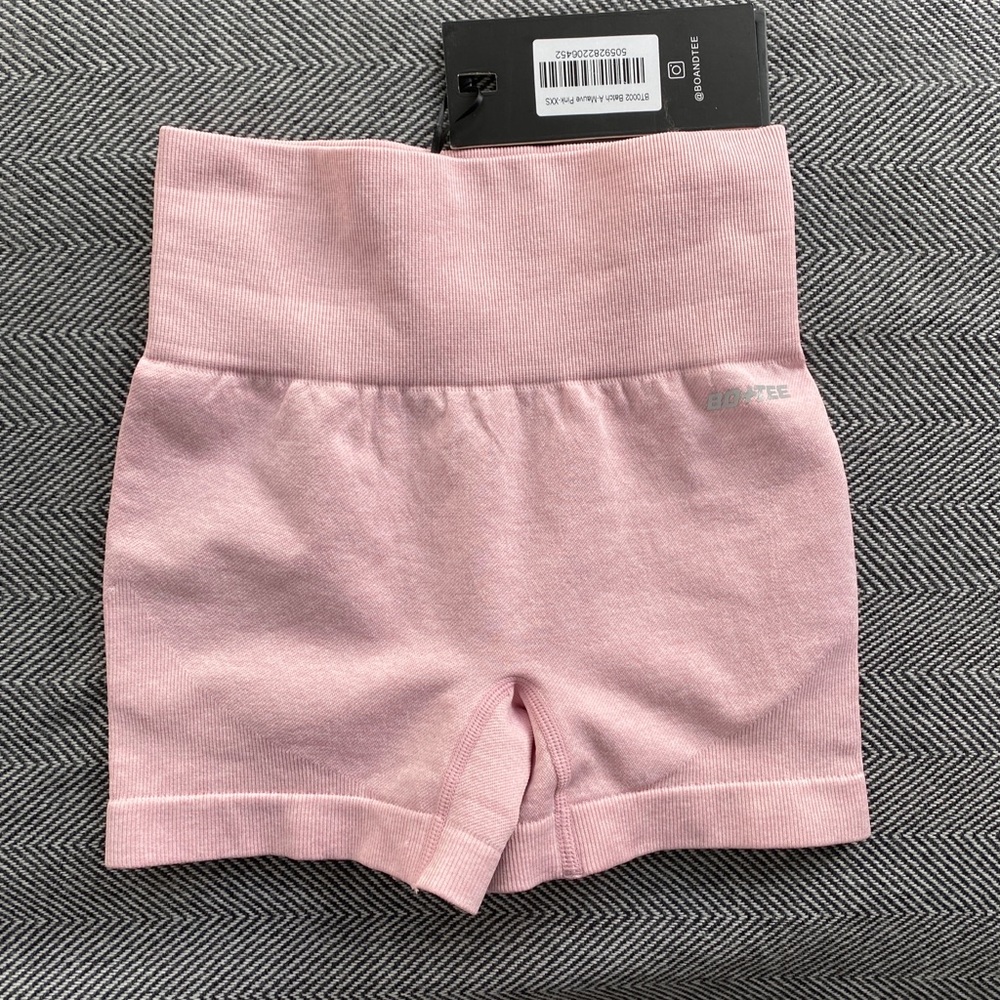 Bo+Tee   No Limits seamless high waisted shorts in mauve-pink. XXS. NWT
